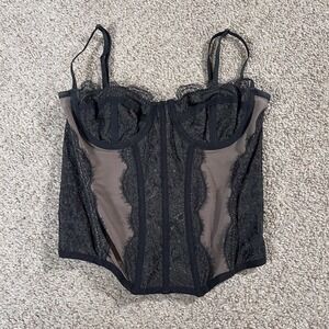 Out From Under Urban Outfitters	Women's Corset Lace Witchy Whimsigoth M Black